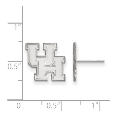 University of Houston 10K White Gold U-H Small Stud Earrings – view 2