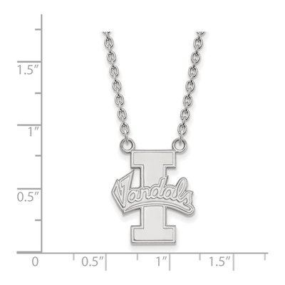 University of Idaho 10K White Gold Vandals Large Necklace – view 2