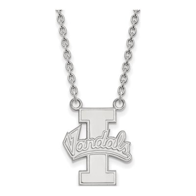 University of Idaho 10K White Gold Vandals Large Necklace