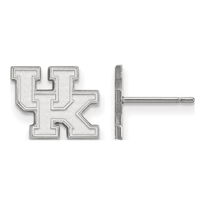 University of Kentucky 10K White Gold U-K Extra Small Earrings