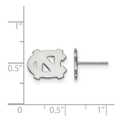 University of North Carolina 10K White Gold N-C Extra Small Earrings – view 2