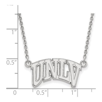 University of Nevada Las Vegas 10K White Gold Of Las U-N-L-V Small Necklace – view 2
