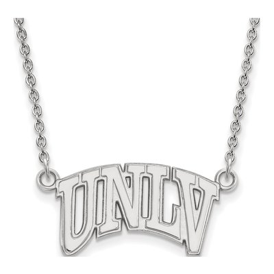 University of Nevada Las Vegas 10K White Gold Of Las U-N-L-V Small Necklace