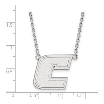 University of Tennessee at Chattanooga 10K White Gold Large UTC Letter C Necklace – view 2