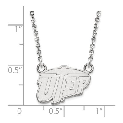 University of Texas at El Paso 10K White Gold Small Necklace – view 3