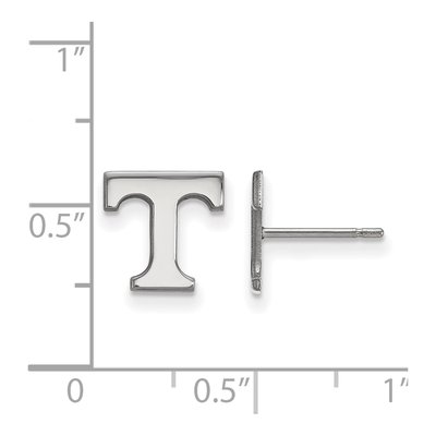 University of Tennessee 10K White Gold Letter T Stud Earrings – view 2