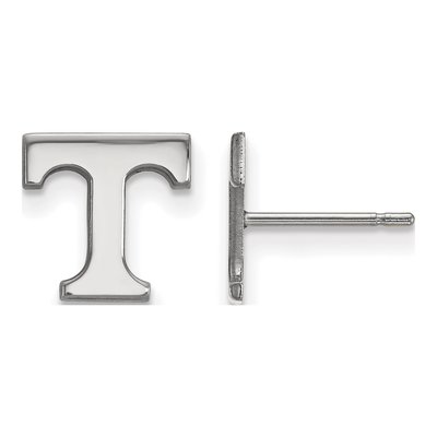 University of Tennessee 10K White Gold Letter T Stud Earrings