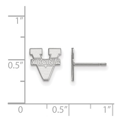 University of Virginia 10K White Gold Extra Small Earrings – view 2
