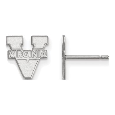 University of Virginia 10K White Gold Extra Small Earrings