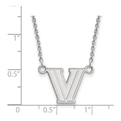 Villanova University 10K White Gold Small Letter V Necklace – view 2