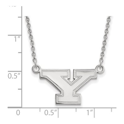 Youngstown State University 10K White Gold Small Letter Y Necklace – view 2
