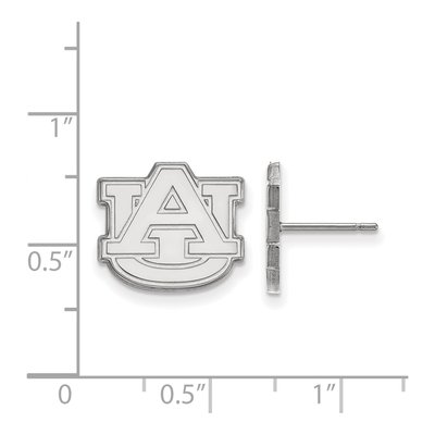 Auburn University 10K White Gold A-U Small Stud Earrings – view 2