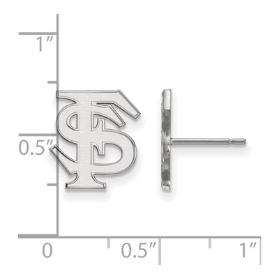 Florida State University 10K White Gold F-S Small Stud Earrings – view 2