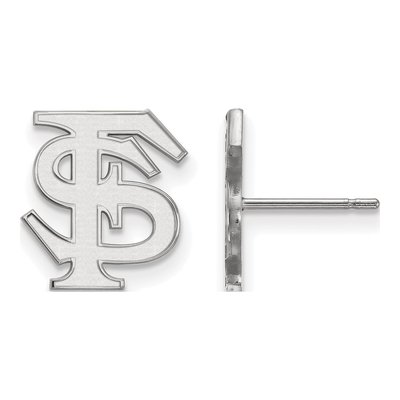 Florida State University 10K White Gold F-S Small Stud Earrings