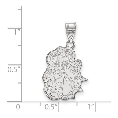 James Madison University 10K White Gold Duke Dog Large Pendant – view 2