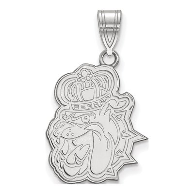 James Madison University 10K White Gold Duke Dog Large Pendant