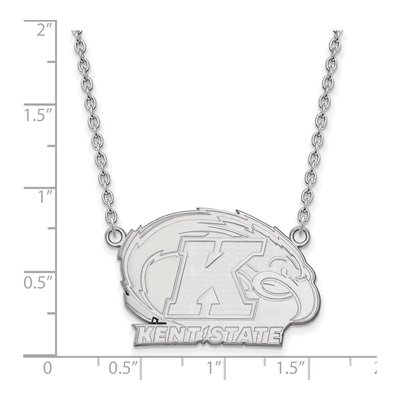 Kent State University 10K White Gold Large Necklace – view 2