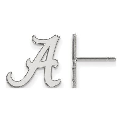 University of Alabama 10K White Gold Small Letter A Stud Earrings