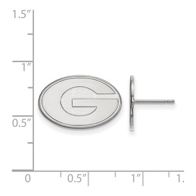 University of Georgia 10K White Gold Small Letter G Stud Earrings – view 2