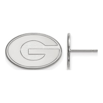 University of Georgia 10K White Gold Small Letter G Stud Earrings