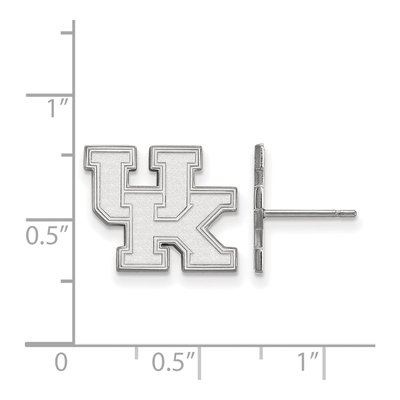 University of Kentucky 10K White Gold U-K Small Stud Earrings – view 2