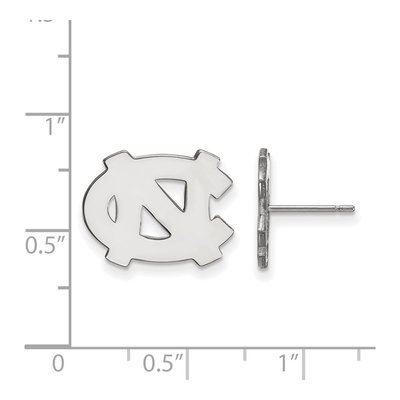 University of North Carolina 10K White Gold N-C Small Stud Earrings – view 2