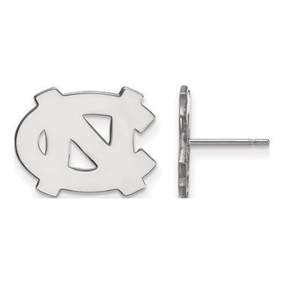 University of North Carolina 10K White Gold N-C Small Stud Earrings