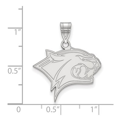 University of New Hampshire 10K White Gold Wildcat Large Pendant – view 2