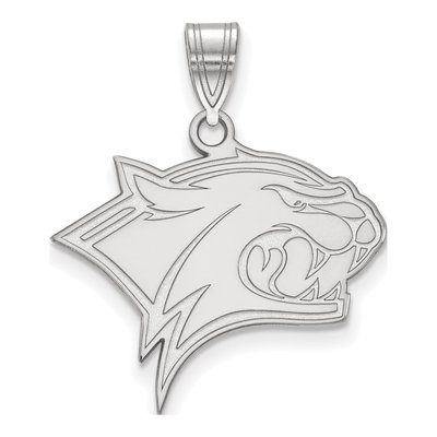 University of New Hampshire 10K White Gold Wildcat Large Pendant