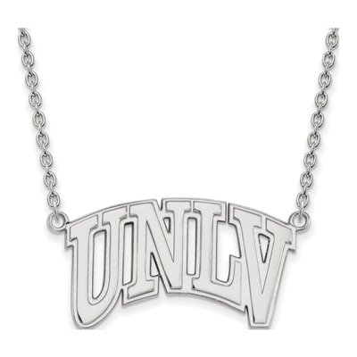 University of Nevada Las Vegas 10K White Gold UNLV Large Pendant Necklace
