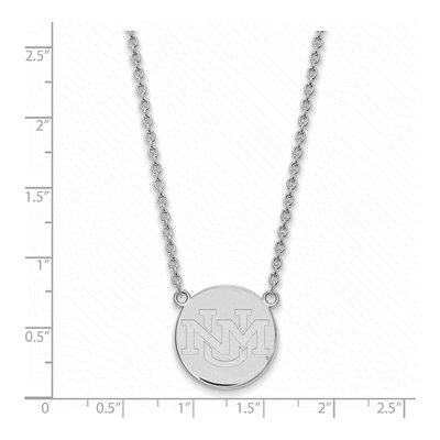 University of New Mexico 10K White Gold Large Pendant Necklace – view 2