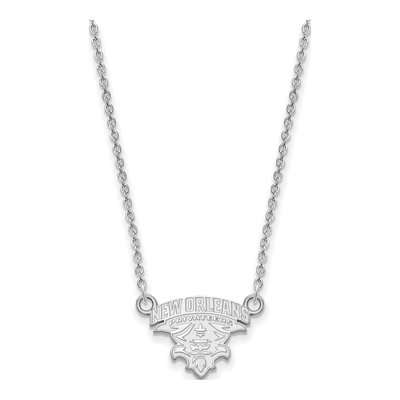 University of New Orleans 10K White Gold Small UNO Pendant Necklace – view 2