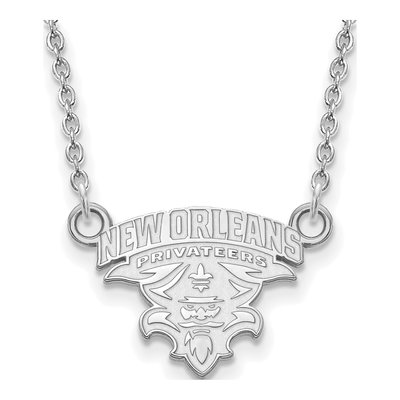 University of New Orleans 10K White Gold Small UNO Pendant Necklace