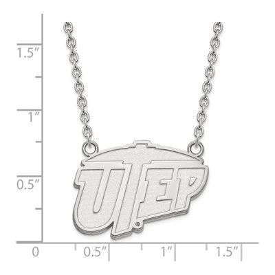 University of Texas at El Paso 10K White Gold Large Necklace – view 3