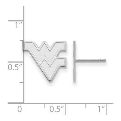 West Virginia University 10K White Gold W-V Small Stud Earrings – view 2