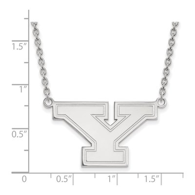 Youngstown State University 10K White Gold Large Letter Y Necklace – view 2