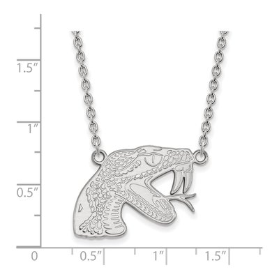 Florida A&M University 10K White Gold Rattler Large Necklace – view 2