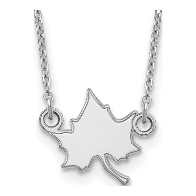 Indiana State University 10K White Gold I-S Small Pendant Necklace