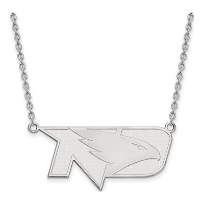 University of North Dakota 10K White Gold Large Necklace