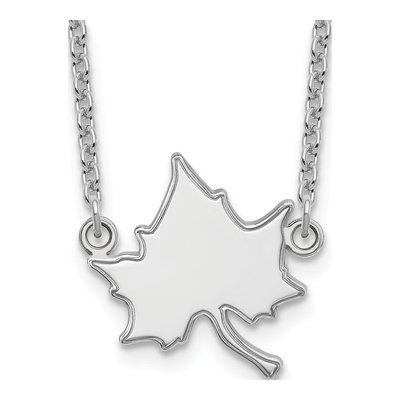Indiana State University 10K White Gold I-S Large Pendant Necklace