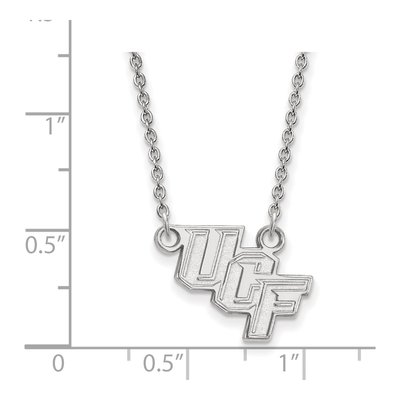 University of Central Florida 10K White Gold Small UCF Knights Pendant Necklace – view 2