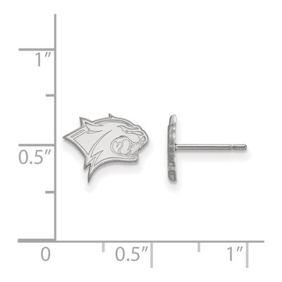 University of New Hampshire 10K White Gold Wildcat Extra Small Earrings – view 2