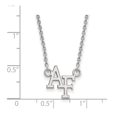 United States Air Force Academy 10K White Gold Small US Air Pendant Necklace – view 2