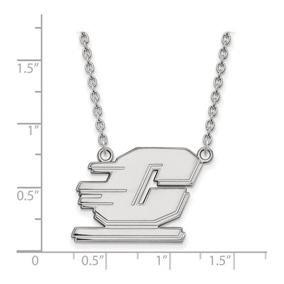 Central Michigan University 10K White Gold Large Letter C Necklace – view 2