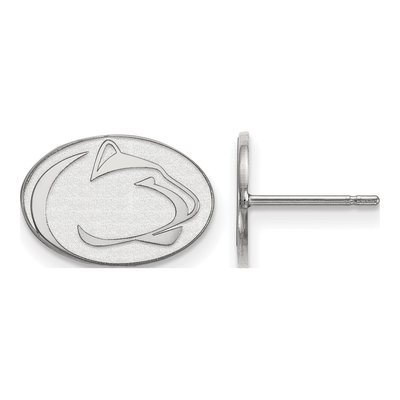 Pennsylvania State University 10K White Gold Penn Lion Extra Small Earrings