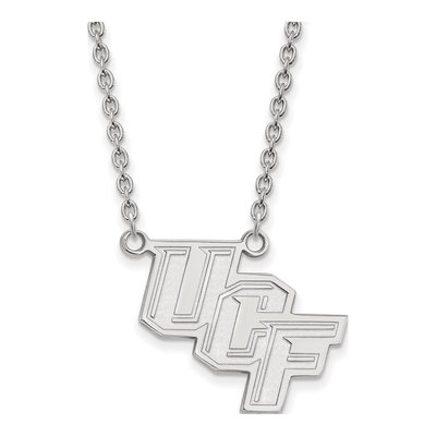University of Central Florida 10K White Gold U-C-F Large Necklace
