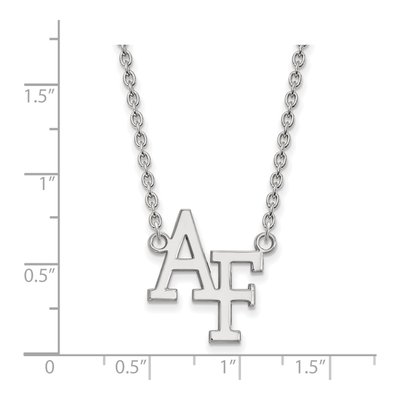 United States Air Force Academy 10K White Gold A-F Large Necklace – view 2