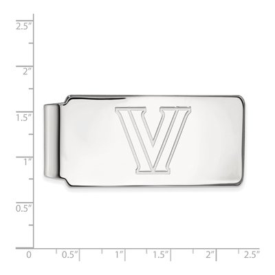10K White Gold Logoart Villanova University Letter V Money Clip – view 2