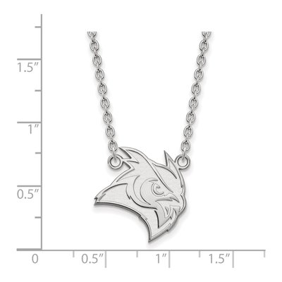 Rice University 10K White Gold Owl Large Necklace – view 2