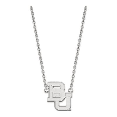 Baylor University 10K White Gold Bears Large Necklace – view 2